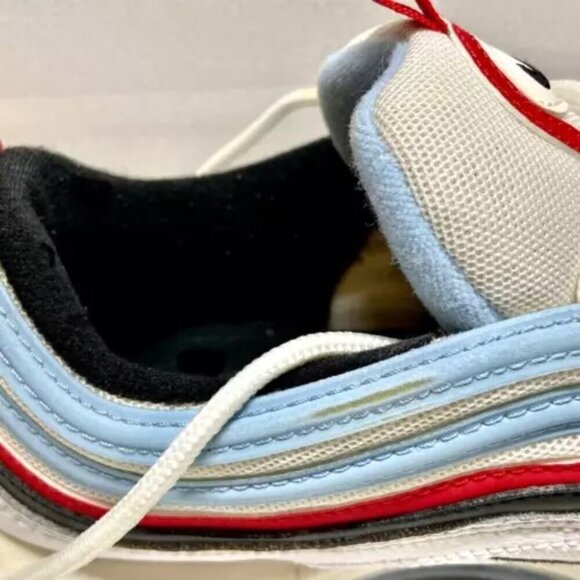Nike Air Max 97 Gundam Men's USA 10 White University Red Blue CW6986-100 GUC/EUC - Picture 11 of 16
